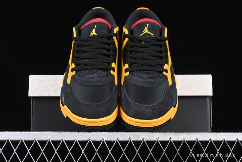 Nike Air Jordan 4 Remastered Retro Sneakers in White Green with Gum Sole - FQ7939-007