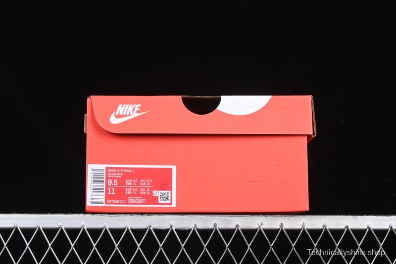 Nike Air Max 1 Retro Running Shoes with Half-Sole Air Cushion - HF7346-200