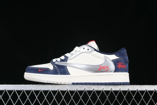 Nike Travis Scott x Fragment Design x Air Jordan 1 Low OG SP AJ1 Retro Sneakers - DM9288-008