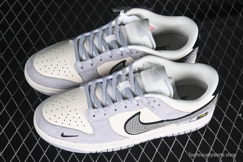 Nike SB Dunk Low The North Face Year of the Snake Grey White Grey Swoosh Anniversary Custom Low-Top Casual Skate Shoes - KK1333-019