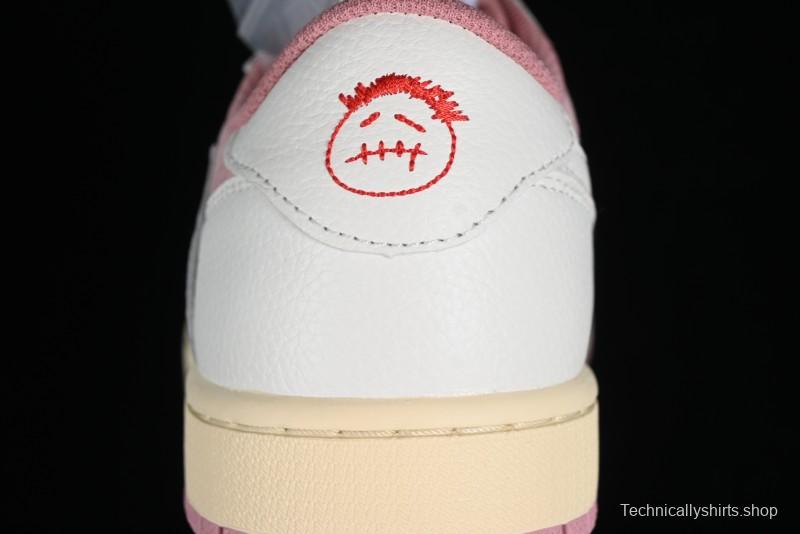 Nike Travis Scott x Air Jordan 1 Low OG AJ1 Reverse Swoosh Sneakers - DM7866-600