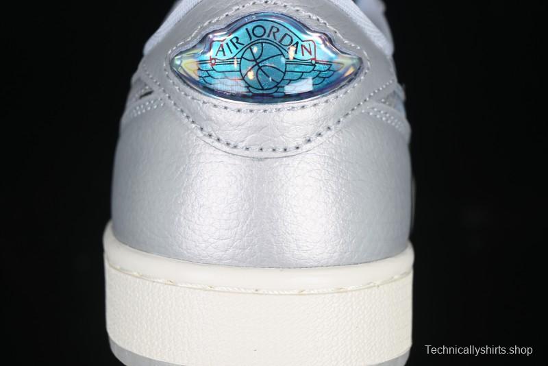 Nike Air Jordan 1 Low OG Retro Basketball Shoes Snake Year Limited Edition Silver Snake - HF3144-100