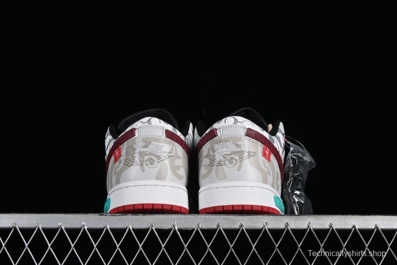 Nike Air Jordan 1 Low AJ1 CNY Year of the Dragon Limited Edition 'Mischievous Panda' Retro Basketball Shoes - 553558-066