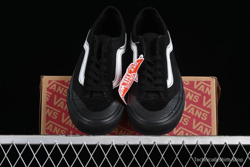 Vans Style 36 SF All Black Skate Shoes with Killer Whale Half-Toe Cap Design - VN0A3MVLB8C