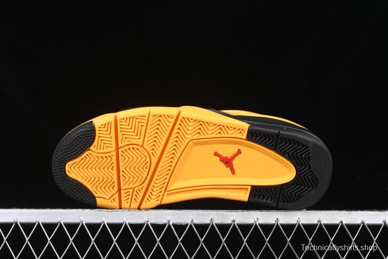 Nike Air Jordan 4 Remastered Retro Sneakers in White Green with Gum Sole - FQ7939-007