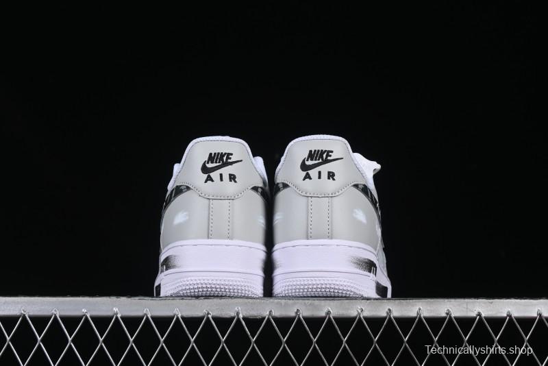 Nike Air Force 1 '07 Low Shadow Knight Grey White Black Casual Sneakers - CW2288-111