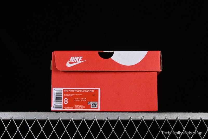 Nike Air Footscape Woven Asymmetrical Woven Slip-Resistant Low-Top Lifestyle Sneakers - FQ8129-010