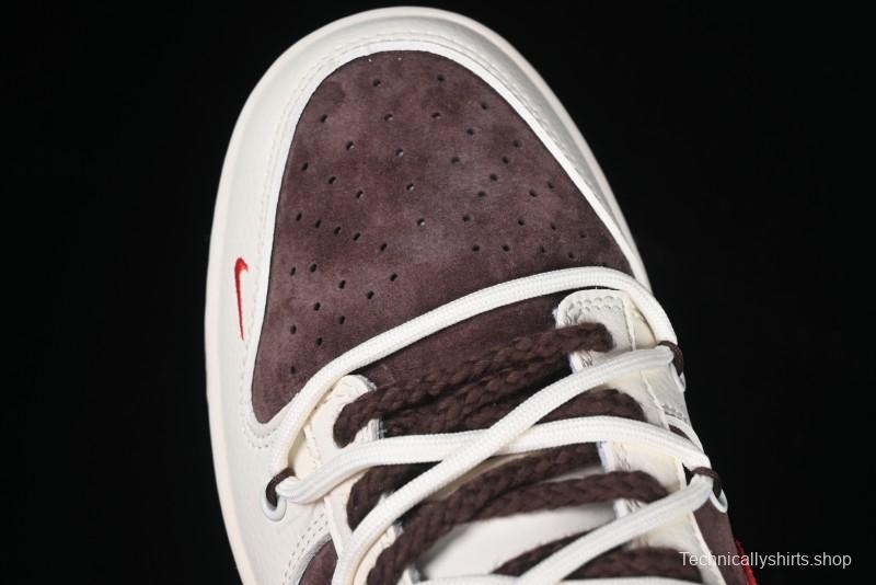 Nike SB Dunk Low Year of the Snake Series - Lace-Up Red Hook Anniversary High-End Custom Low-Top Casual Skate Shoes - YX5066-266