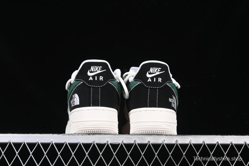 Nike Air Force 1 '07 Low The North Face Collaboration Black Green Lace-Up Low-Top Casual Sneakers - SJ1198-110