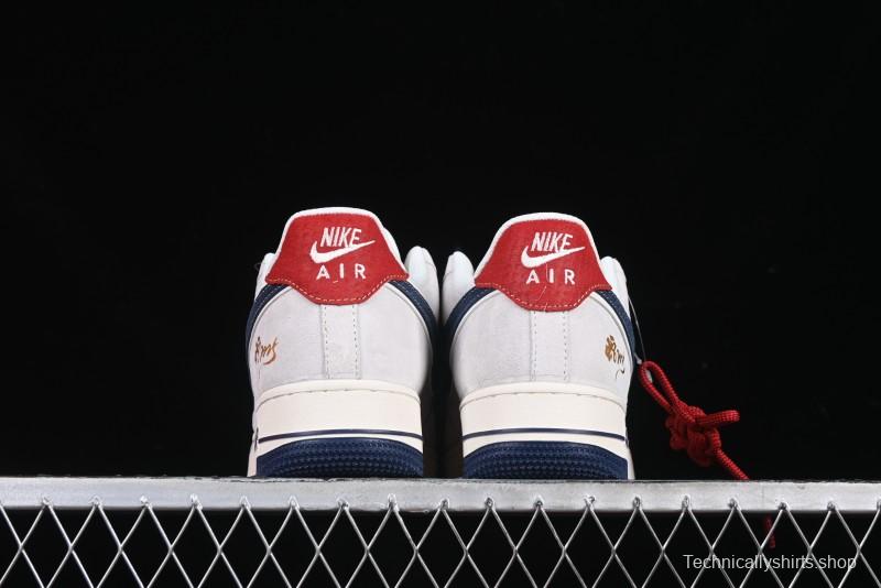 Nike Air Force 1 '07 Low Year of the Snake Limited Edition Grey Blue Red Pig Leather Low-Top Casual Sneakers - XZ2025-666
