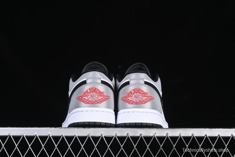 Nike Air Jordan 1 Low Retro Casual Sneakers with Black Swoosh - HF3148-106