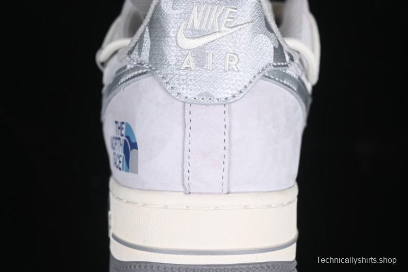 Nike Air Force 1 '07 Low The North Face Collaboration Silver Swoosh Drawstring Casual Sneakers - DM6688-016