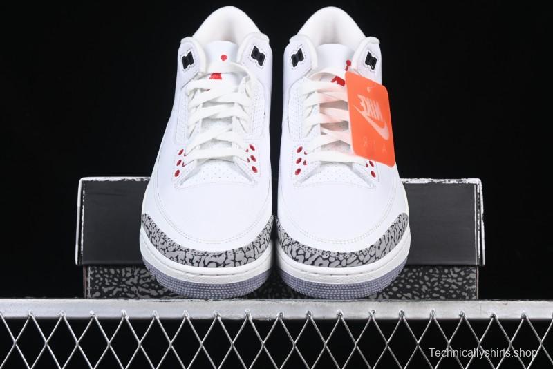 Nike Air Jordan 3 Retro White Cement Reimagined Basketball Shoes - DN3707-100