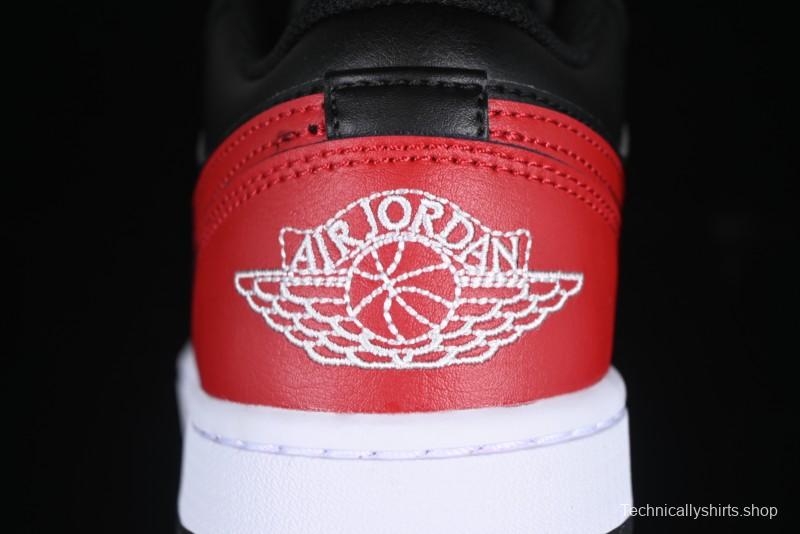 Nike Air Jordan 1 Low AJ1 Red Black Low Top Casual Sneakers - 553558-067
