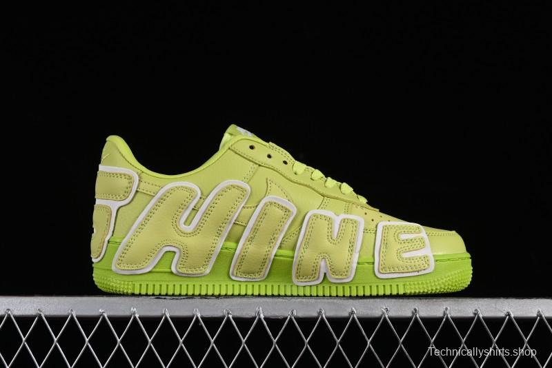 Nike CPFM x Nike Air Force 1 '07 Low Casual Sneakers in Lemon Green with SUNSHINE Design - DC4457-300