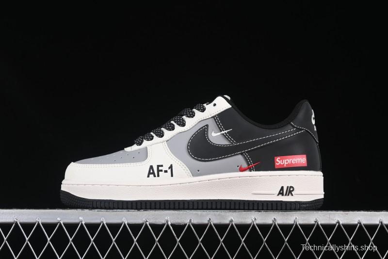 Nike Air Force 1'07 Low Supreme Casual Sneakers in Beige Grey Black - HH7518-055