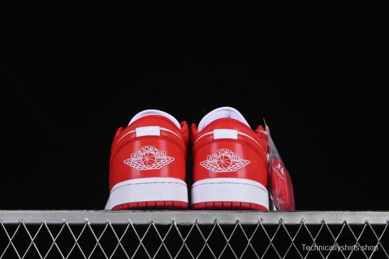 Nike Air Jordan 1 Low AJ1 White Red Casual Sneakers - 553558-166