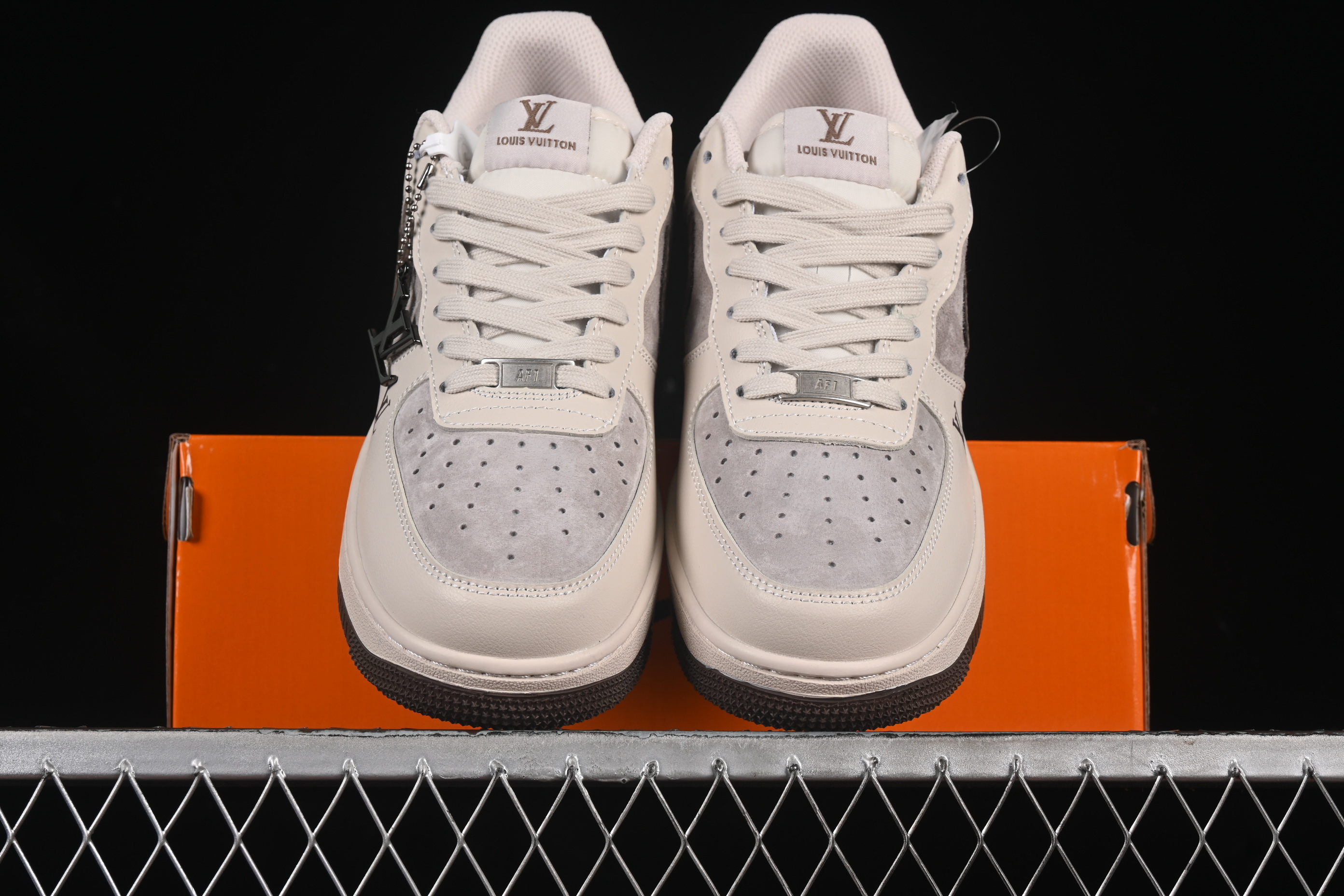 Nike Air Force 1'07 Low LV Collaboration Tan Brown Red Sole Casual Sneakers - XX3168-129