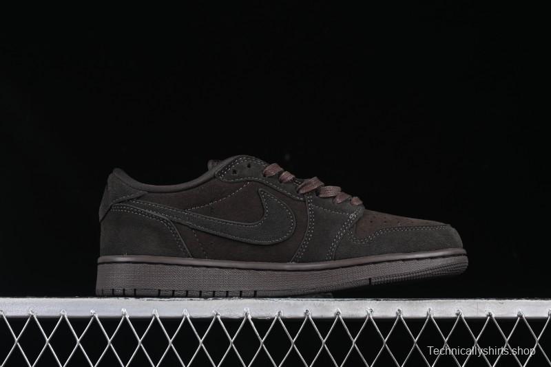 Nike Travis Scott x Air Jordan 1 Low OG AJ1 Reverse Swoosh Sneakers - DM7866-202