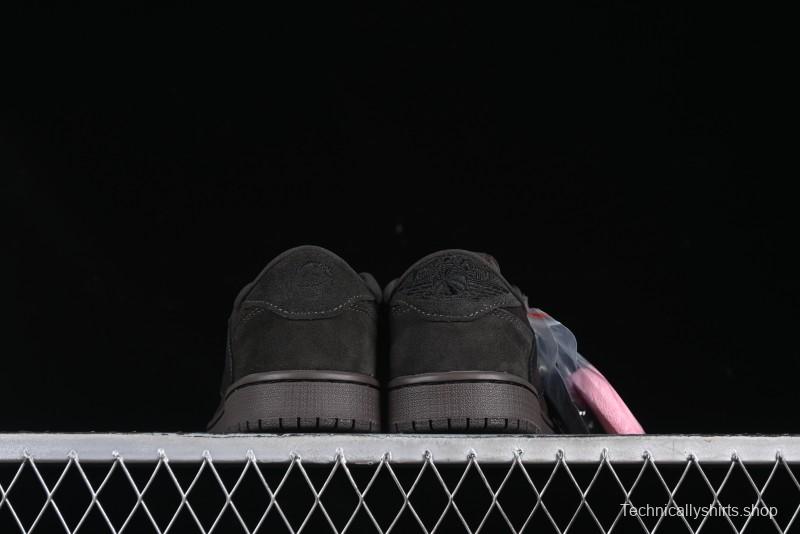 Nike Travis Scott x Air Jordan 1 Low OG AJ1 Reverse Swoosh Sneakers - DM7866-202