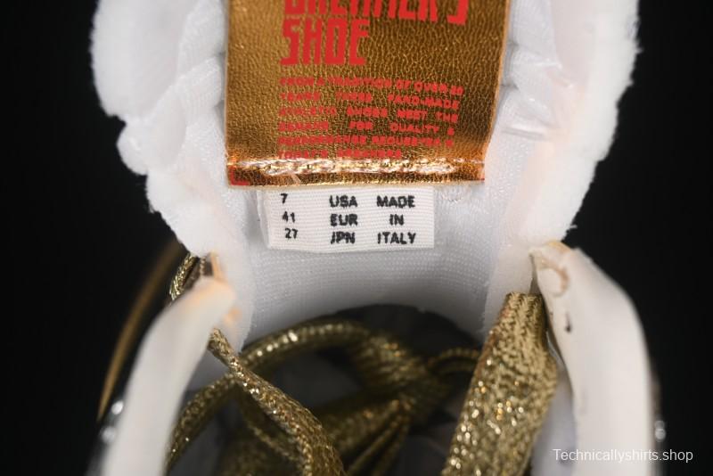 Golden Goose Marathon White Black Gold Comfortable Low-Top Lifestyle Sneakers - H8D4