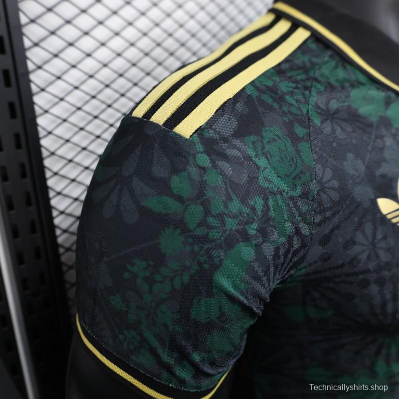 Player Version 2025 Mexico Black with Floral Pattern Design Jersey
