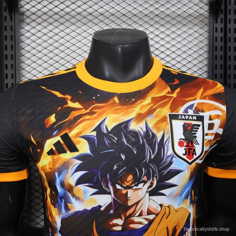 Player Version 2025 Japan Black with Anime Super Saiyan Design Jersey