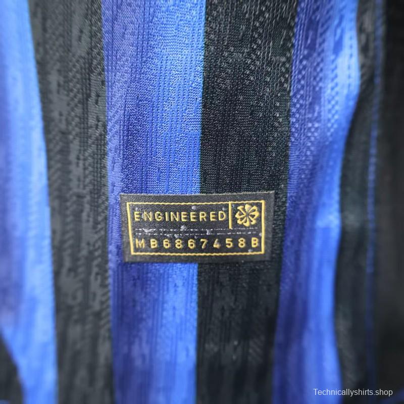 Player Version 25/26 Inter Milan Home Jersey Without Sponsor