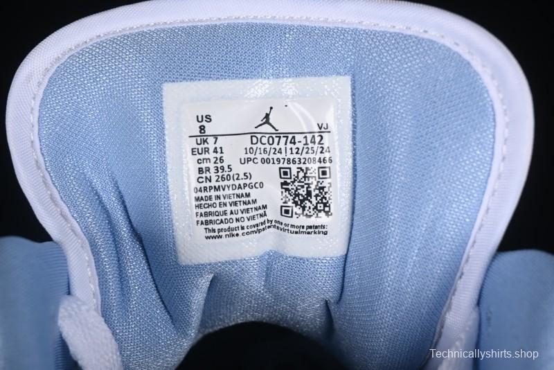 Nike Air Jordan 1 Low AJ1 White Blue Casual Sneakers - DC0774-142