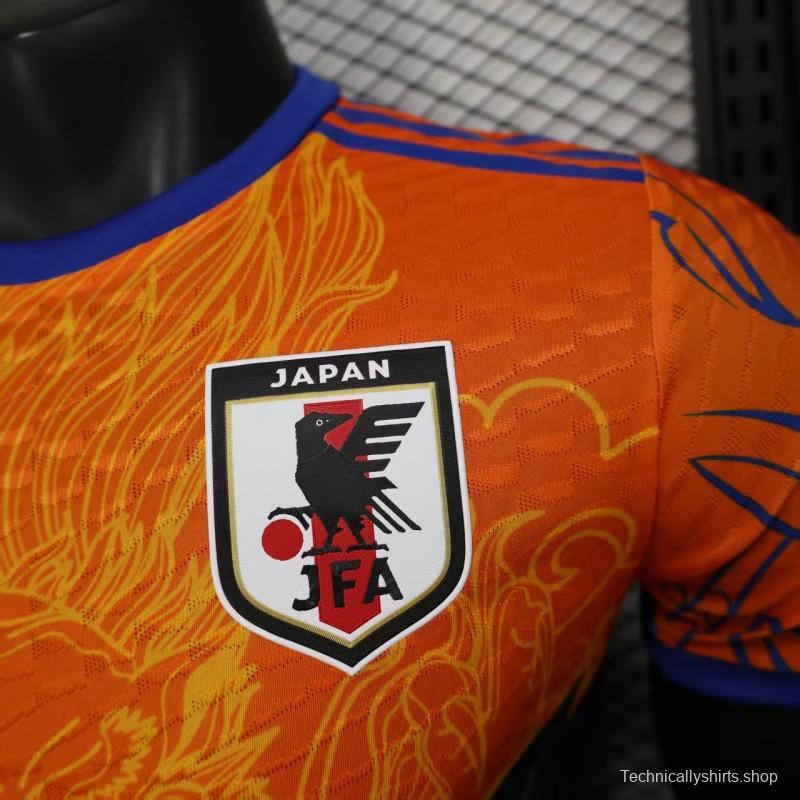 Player Version 2025 Japan Orange with Dragon Ball Z Vegeta Character Jersey