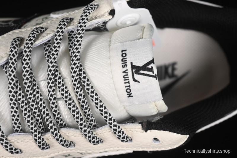 Nike Air Force 1 '07 Low LV Collaboration Double Print Denim Casual Sneakers - YX5066-317