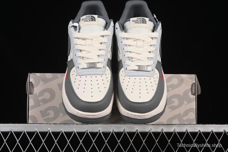 Nike Air Force 1'07 Low The North Face Collaboration Grey Multi-Tone Casual Sneakers - JJ2508-715
