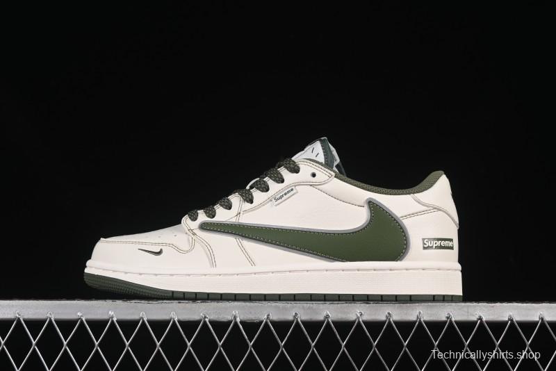 Nike Travis Scott x Fragment Design x Air Jordan 1 Low OG SP AJ1 Collaboration Casual Sneakers - DH0223-333