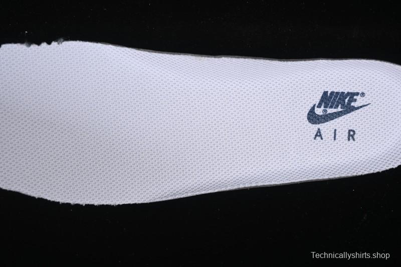 Nike Air Force 1'07 Low Casual Sneakers in Cream with Blue Swoosh - SC9207-535