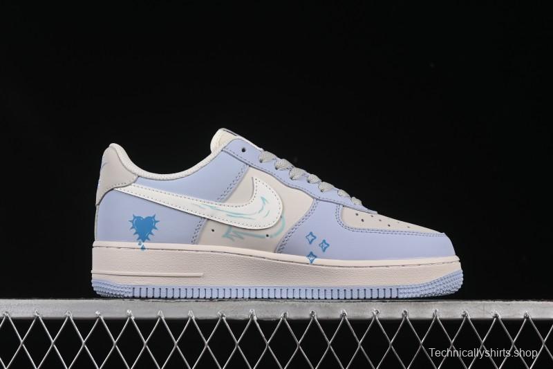 Nike Air Force 1'07 Low "Blue Star Love" 520 Series Limited Edition Casual Sneakers - DB3301-991