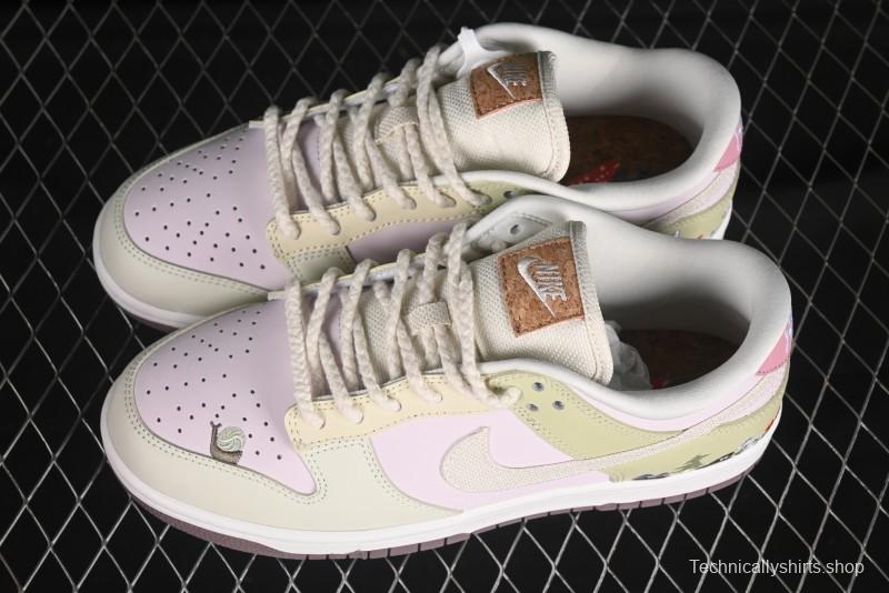 Nike Dunk Low Mushroom Floral-Themed Low-Top Casual Skate Shoes - IB8876-661