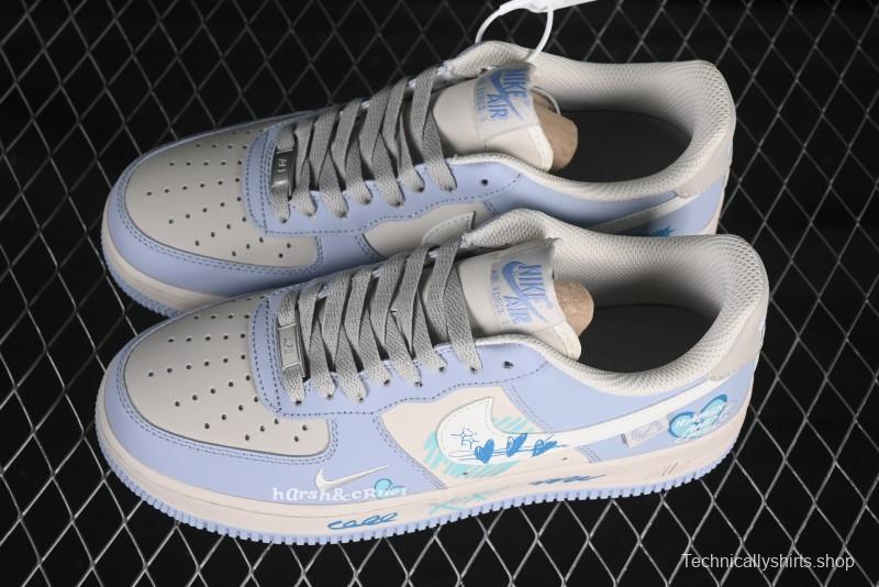 Nike Air Force 1'07 Low "Blue Star Love" 520 Series Limited Edition Casual Sneakers - DB3301-991