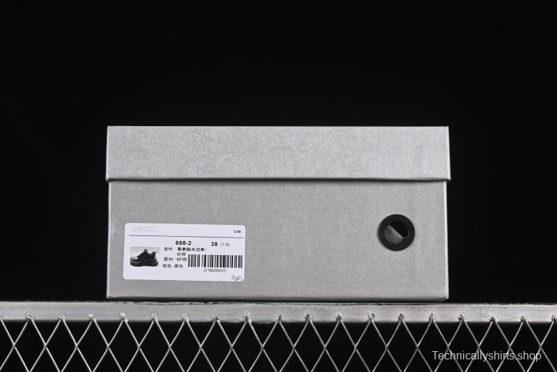 GG-CC 25ss New Platform Chunky Sneakers with 7CM Height Increase and Irregular Design - 668-2 Black