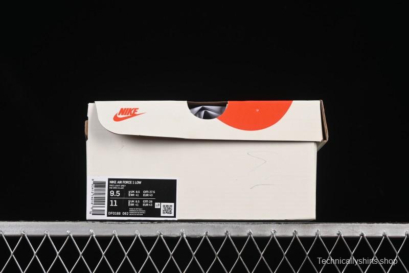 Nike Air Force 1'07 Low Balenciaga Collaboration Blue Woven Label Low-Top Casual Sneakers - DF0188-062