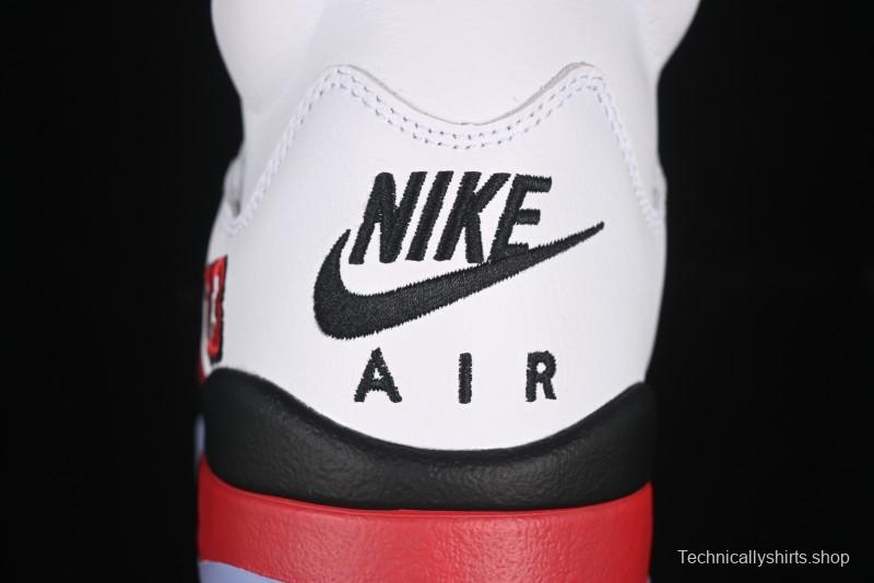 Nike Air Jordan 5 Retro Basketball Shoes Fire Red Black Tongue - HQ7978-101