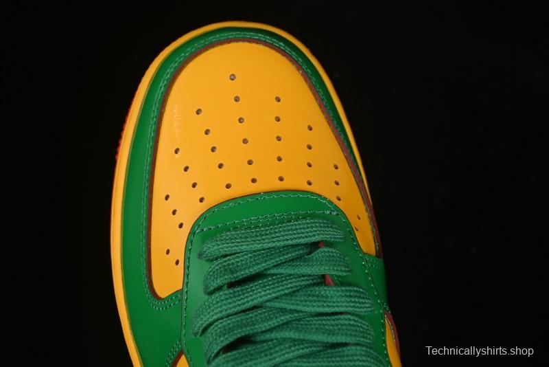 Nike Air Force 1'07 Low Lil Yachty Collaboration Casual Sneakers with Patent Leather and Multicolor Design - IH4383-300