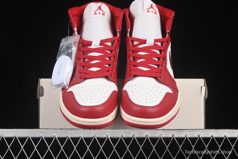 Nike Air Jordan 1 Mid AJ1 China Red Mid-Top Casual Sneakers - HJ9337-106