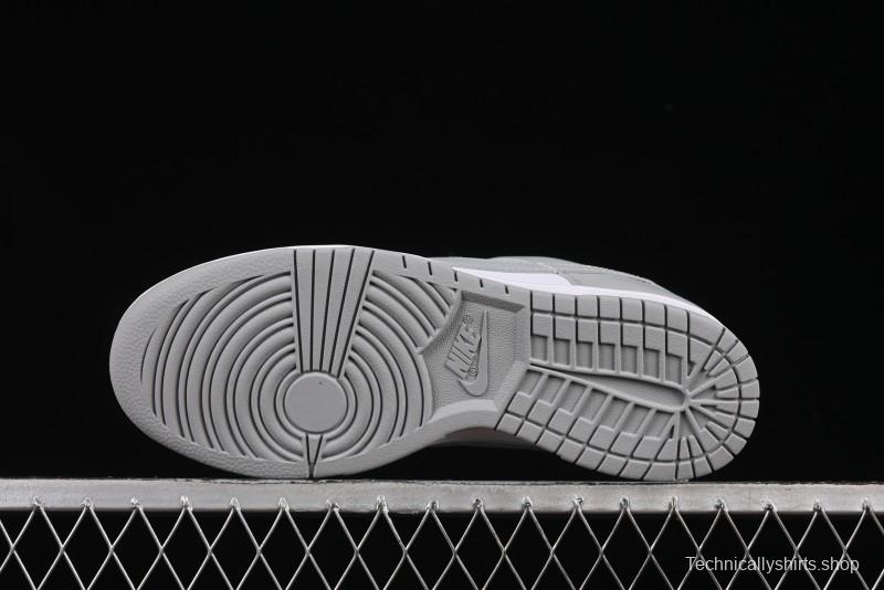 Nike SB Dunk Low White Grey Low-Top Casual Skate Shoes - HF5441-105