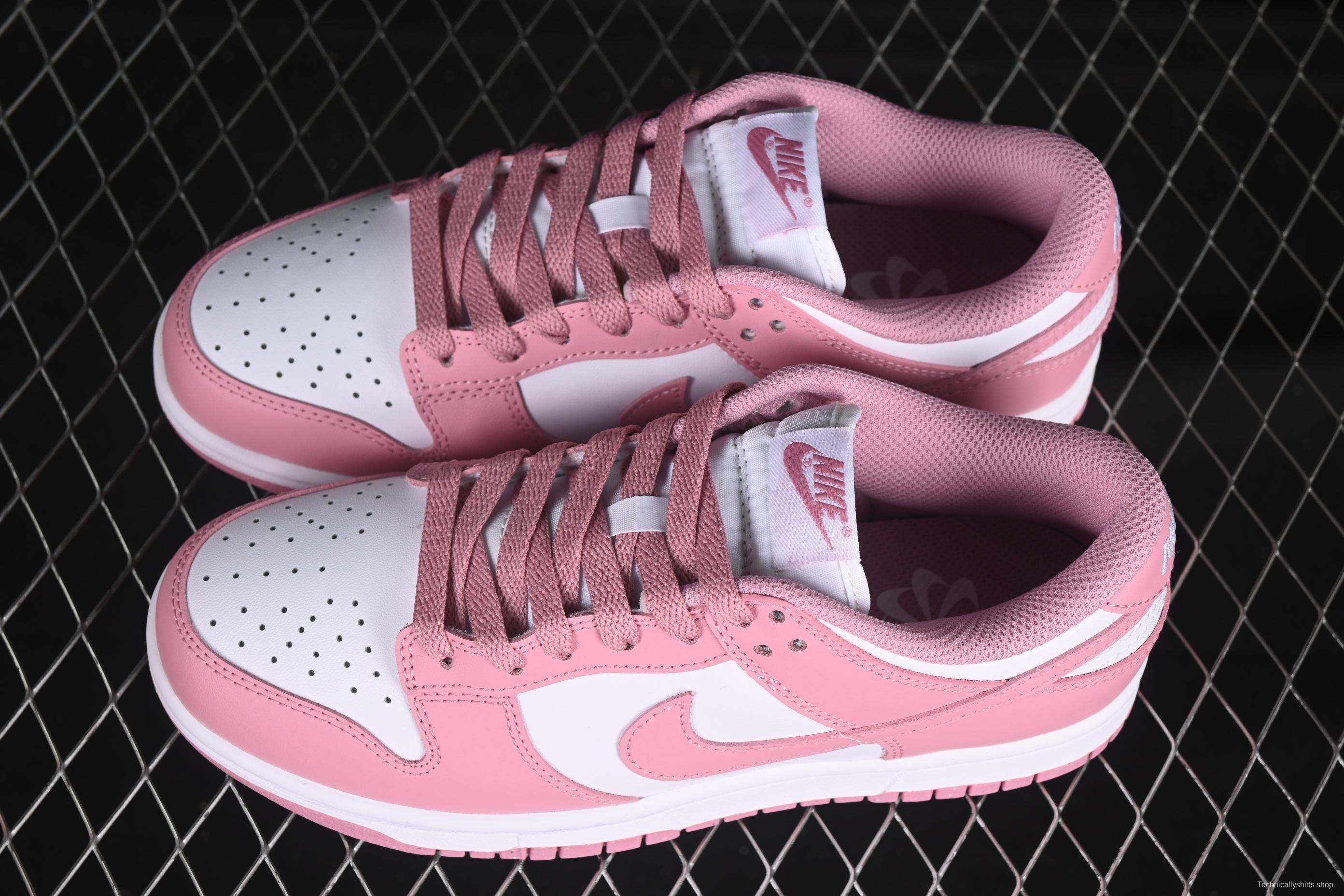 Nike Dunk Low White Pink Low-Top Casual Skate Shoes - DD1873-112