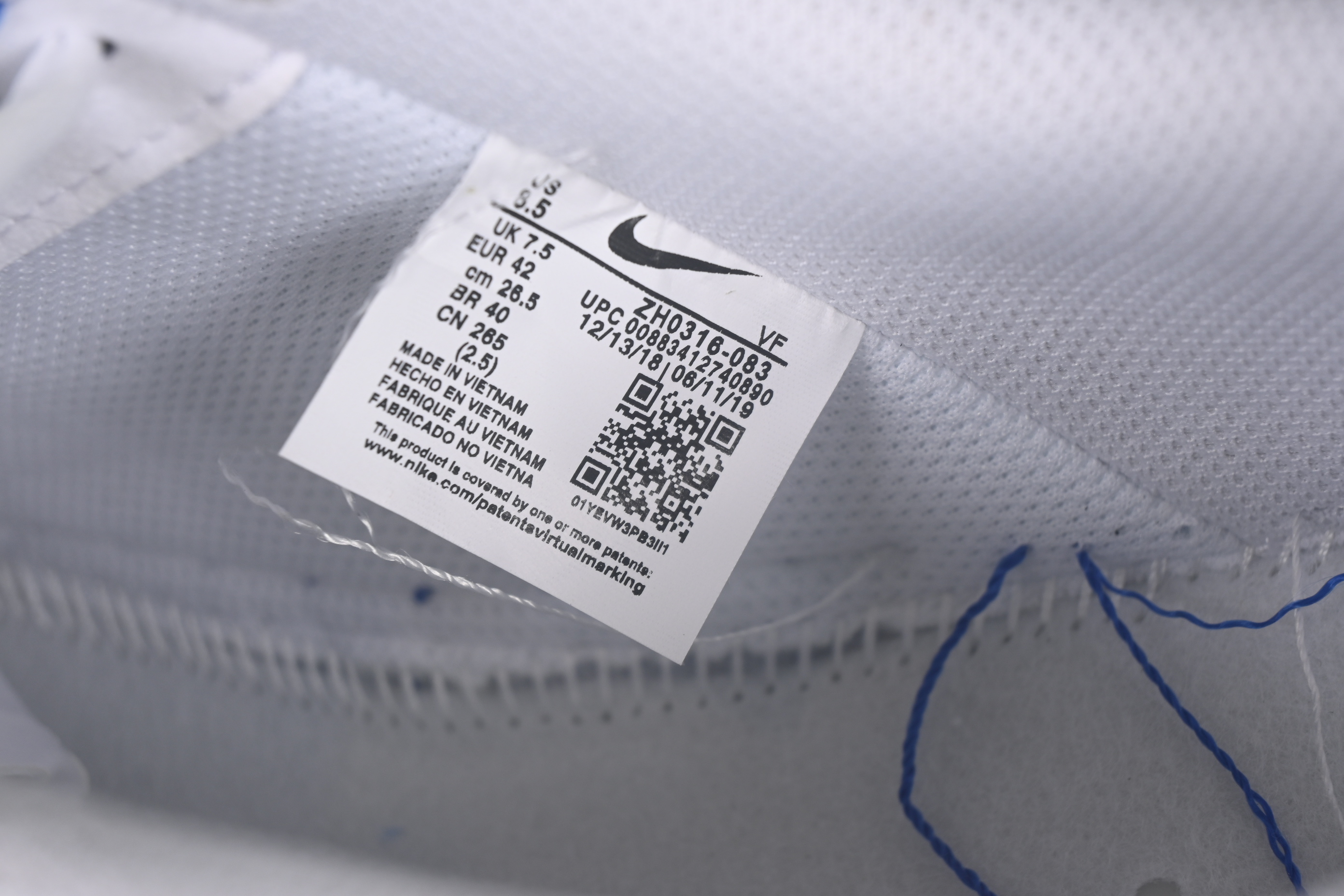 Nike Air Force 1'07 Low Casual Sneakers in Blue Ocean - ZH0316-083
