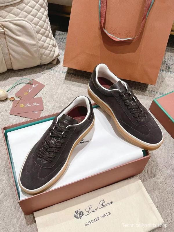 2025 Unisex Le Parmentier Black Suede Leather Sneakers Top Version LY00320(F)/LY00330(M)