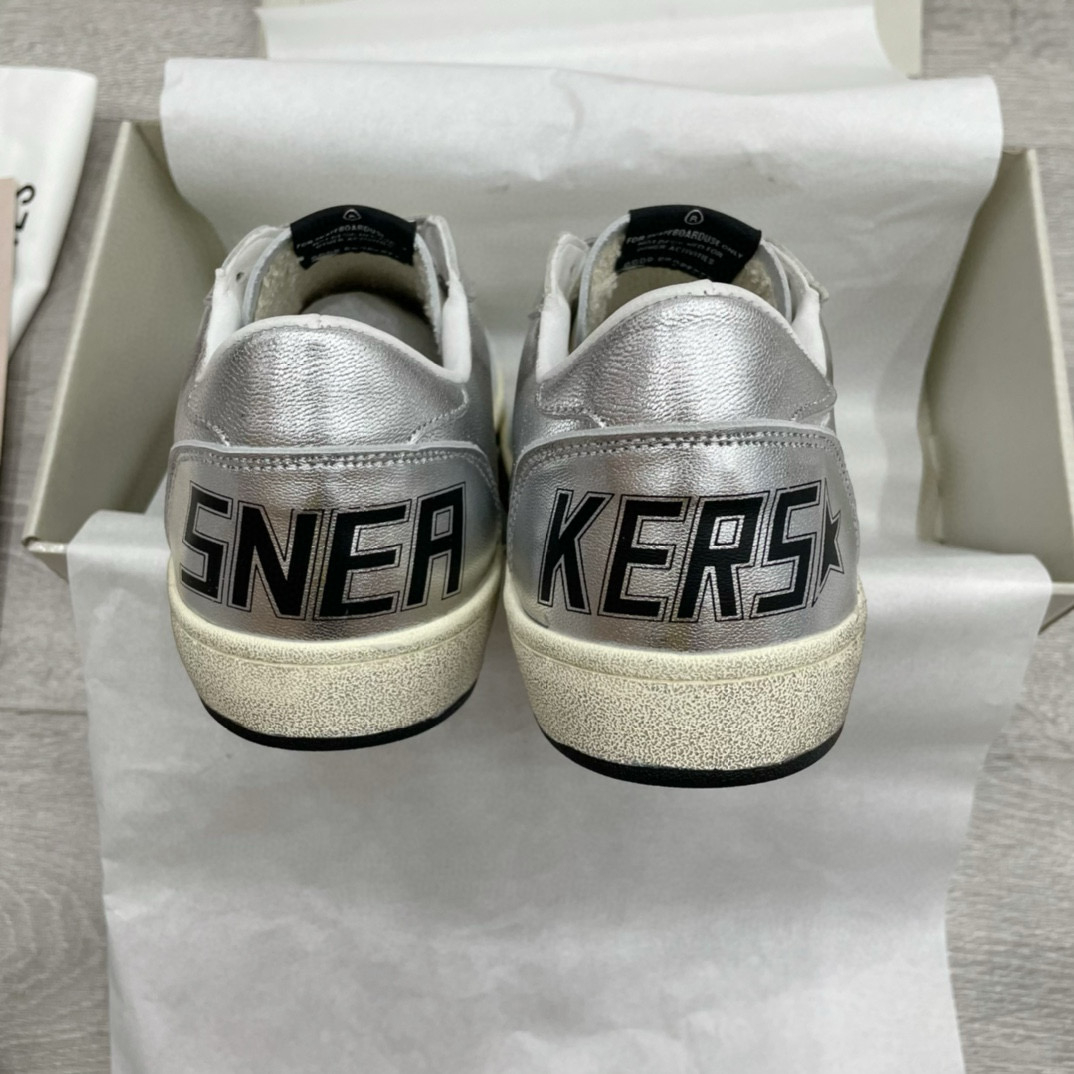 2024 Unisex GGDB White Silver Leather Low Top Sneakers MJ00260