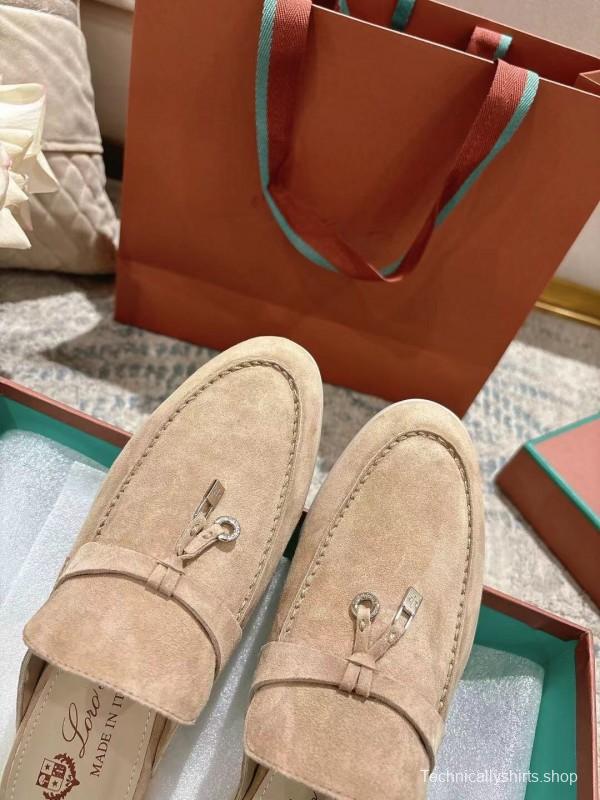 2025 Slippers LP Beige Suede Casual LY00360