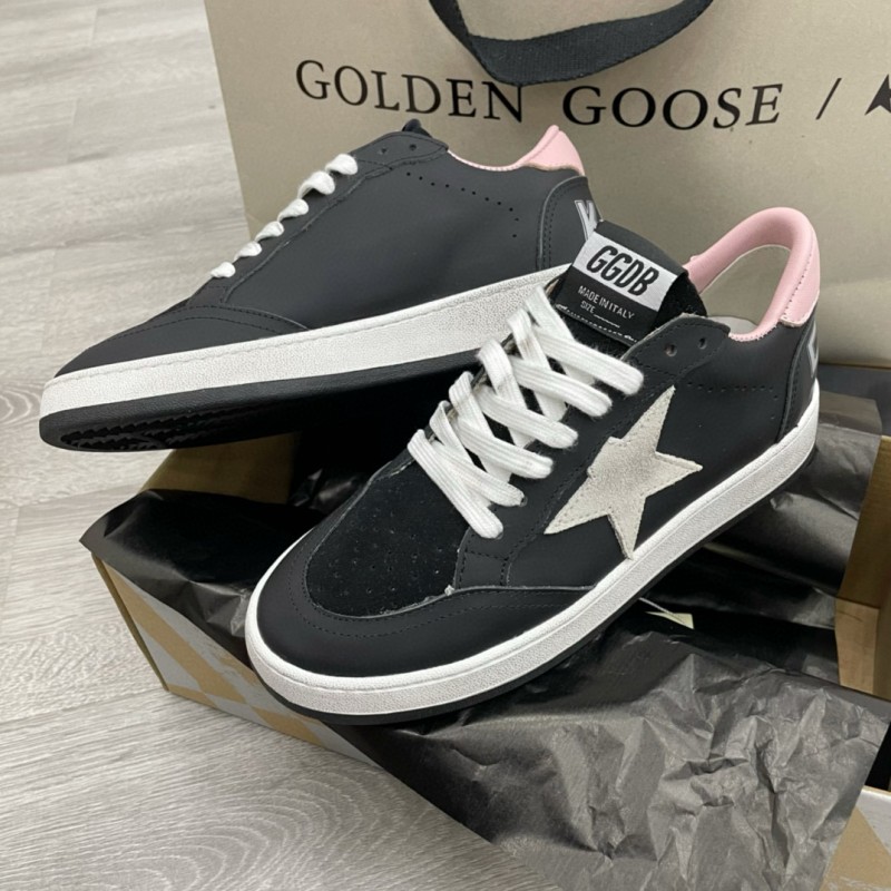 2024 Unisex GGDB Black Pink Leather Suede Sneakers MJ00260