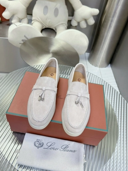 2024 Men Le Parmentier White Suede Loafers MJ00270